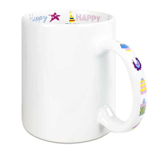 Keramik-Mottotasse 11oz weiß, mit Innendruck - BIRTHDAY – Bild 2