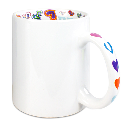 Keramik-Mottotasse 11oz weiß, mit Innendruck - LOVE – Bild 2