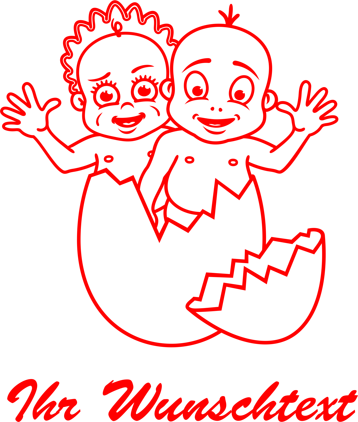 Baby Aufkleber Zwillinge – Bild 4
