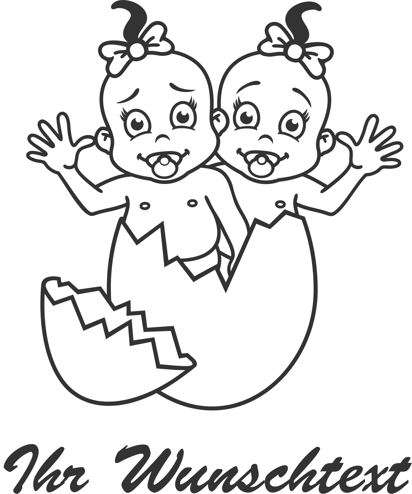 Baby Aufkleber Zwillinge – Bild 6