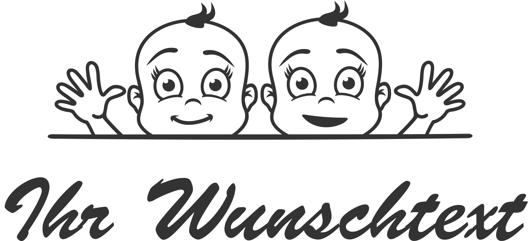 Baby Aufkleber Zwillinge