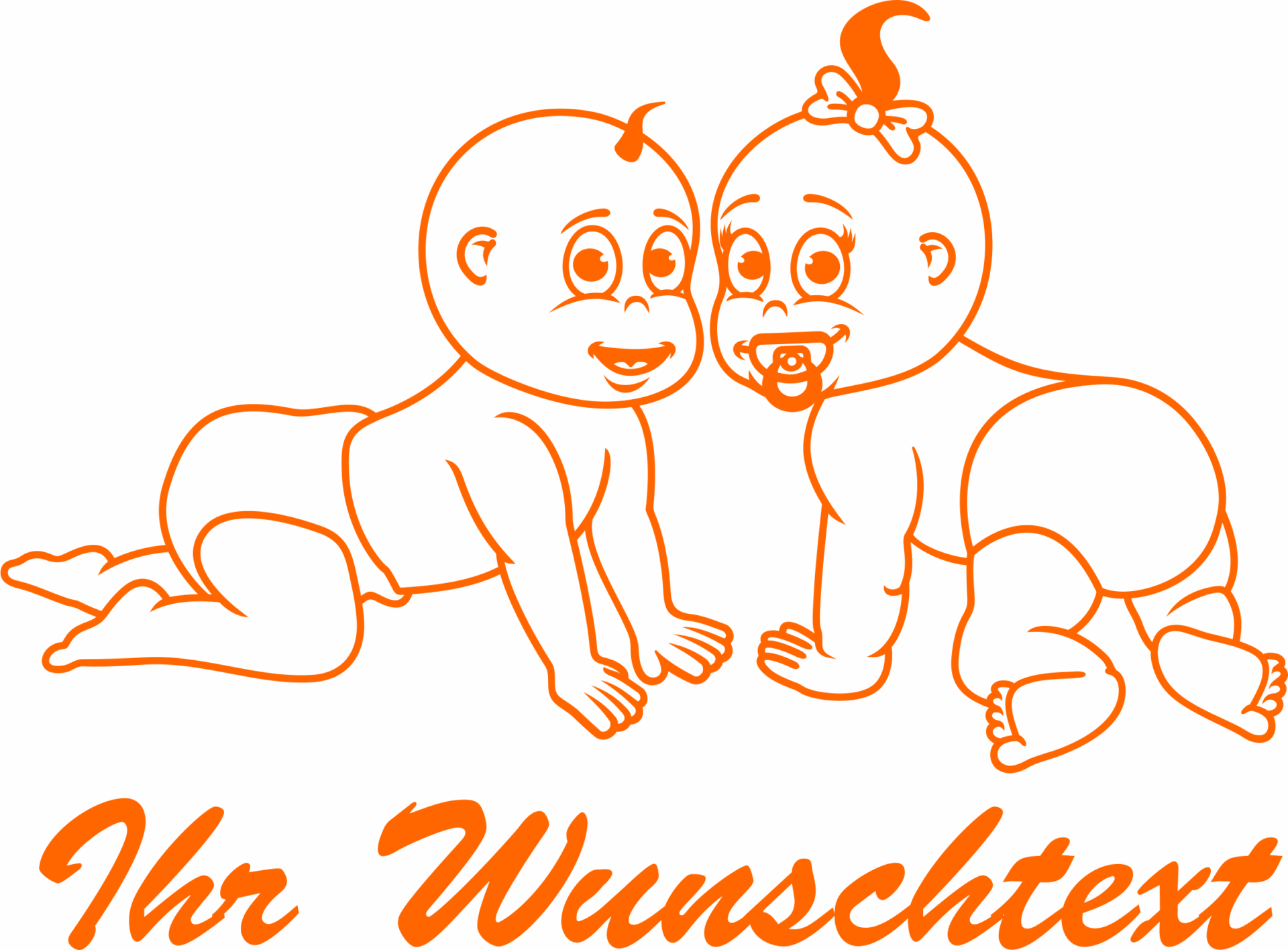Weiteres Bild zu Baby Aufkleber Zwillinge