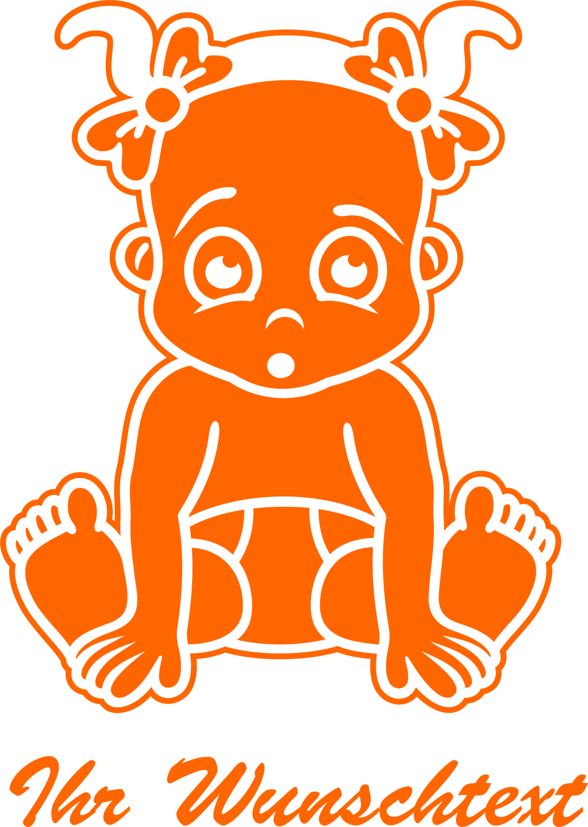 Weiteres Bild zu Baby Aufkleber Mädchen gefüllt