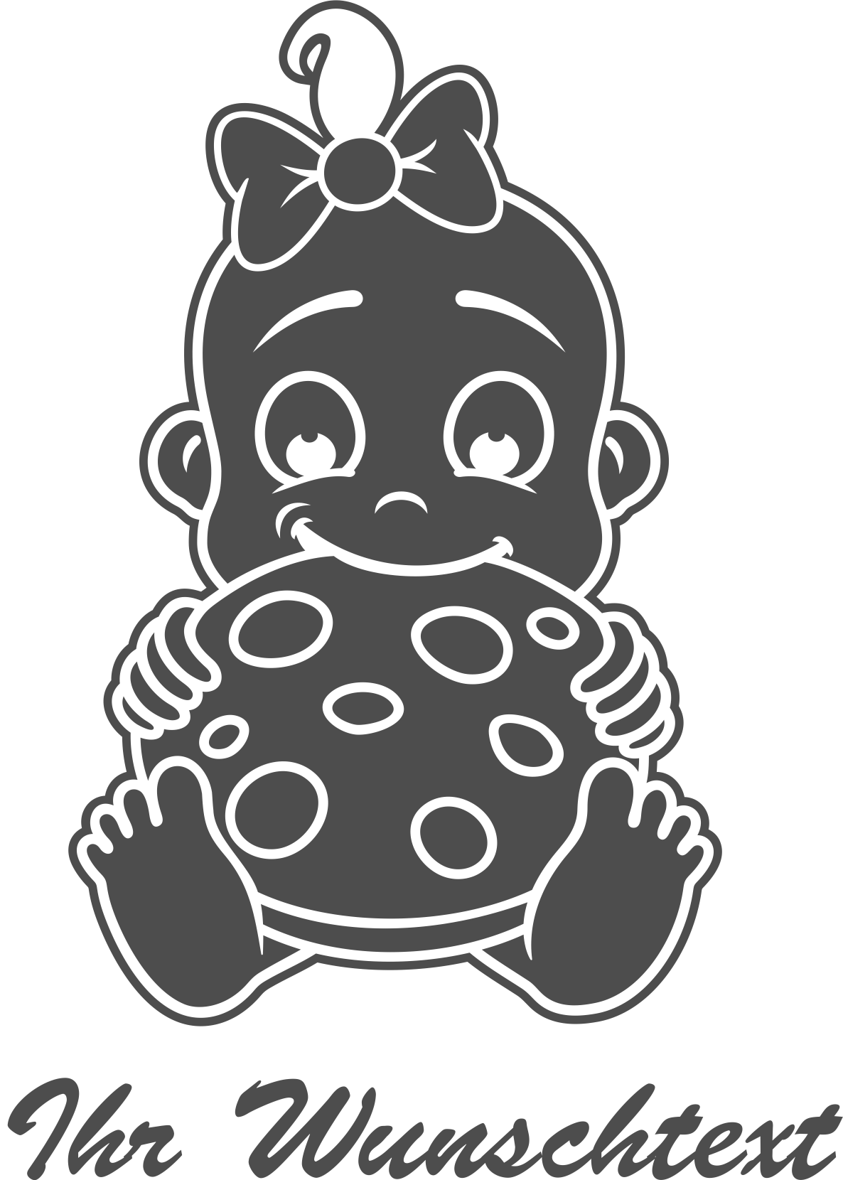 Baby Aufkleber Mädchen gefüllt